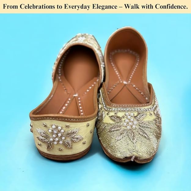 PIND POPPERS Handmade Traditional Punjabi Jutti – Authentic Ethnic Footwear for Women | Comfortable, Stylish, & Versatile Juttis for Every Occasion