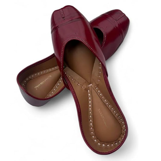 PIND POPPERS Women’s Traditional Ethnic Embroidered Jutti – Handcrafted Punjabi Footwear for Weddings, Festive, and Casual Wear